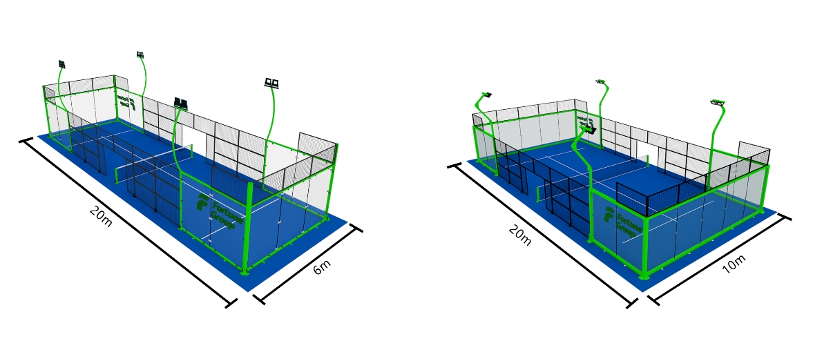 la diferencia entre una cancha de Padel individual y doble la diferencia entre una cancha de Padel individual y doble