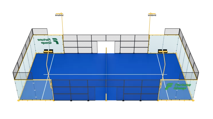 Panorámico Padel Court | Diseño de vidrio completo de 360 ° - Fortune Padel