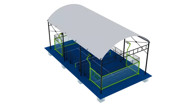 Padel Court con estructura subterránea, diseño de techo personalizado del fabricante de la corte de Padel
