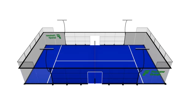 Tribunal Padel ultra panorámico | Diseño de vidrio completo de 360 ° - Fortune Padel